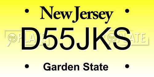 D55JKS New Jersey License Plate