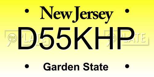 D55KHP New Jersey License Plate