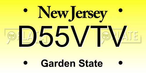 D55VTV New Jersey License Plate