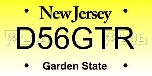 D56GTR New Jersey License Plate