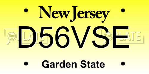 D56VSE New Jersey License Plate