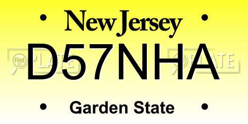 D57NHA New Jersey License Plate