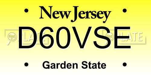 D60VSE New Jersey License Plate