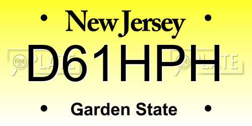 D61HPH New Jersey License Plate