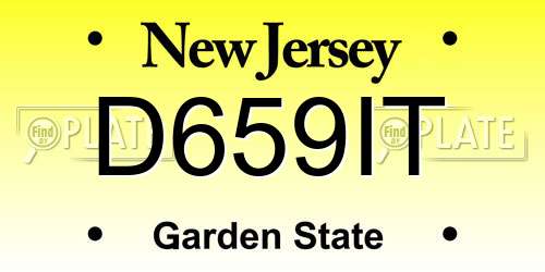 D659IT New Jersey License Plate
