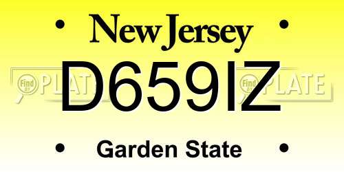 D659IZ New Jersey License Plate