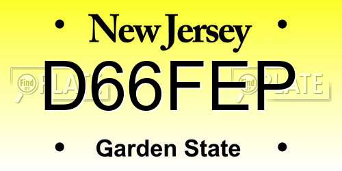D66FEP New Jersey License Plate