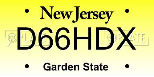 D66HDX New Jersey License Plate
