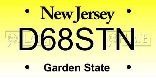 D68STN New Jersey License Plate
