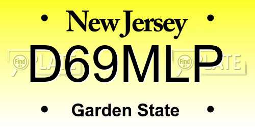 D69MLP New Jersey License Plate