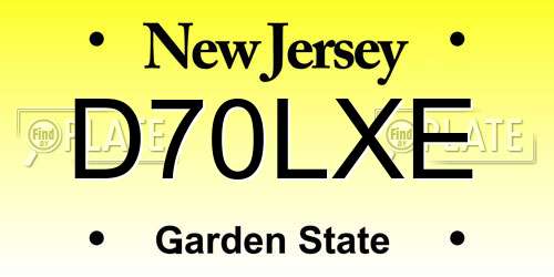D70LXE New Jersey License Plate