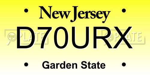 D70URX New Jersey License Plate