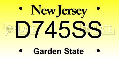 D745SS New Jersey License Plate
