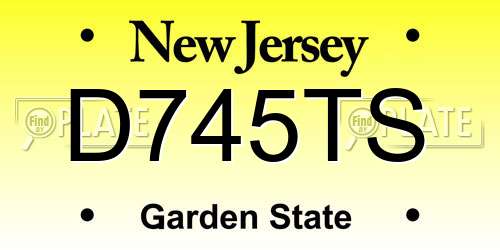 D745TS New Jersey License Plate