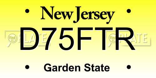 D75FTR New Jersey License Plate