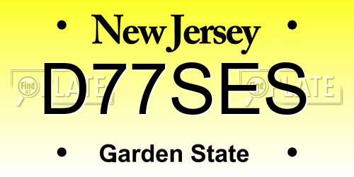 D77SES New Jersey License Plate