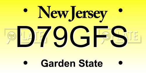 D79GFS New Jersey License Plate