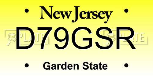D79GSR New Jersey License Plate