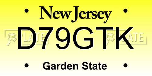 D79GTK New Jersey License Plate