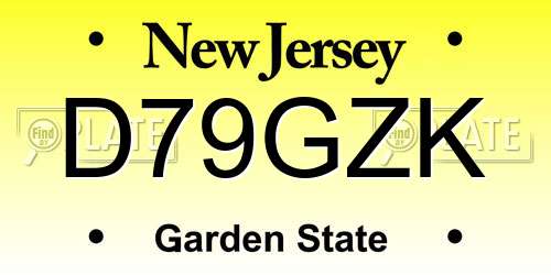 D79GZK New Jersey License Plate