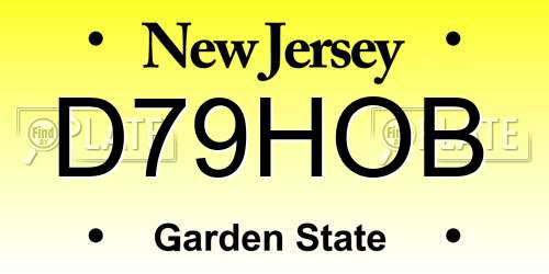 D79HOB New Jersey License Plate