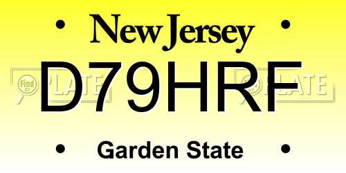 D79HRF New Jersey License Plate