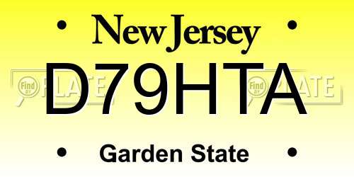 D79HTA New Jersey License Plate