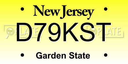 D79KST New Jersey License Plate