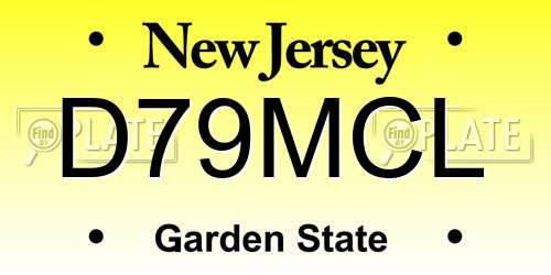 D79MCL New Jersey License Plate