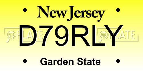 D79RLY New Jersey License Plate