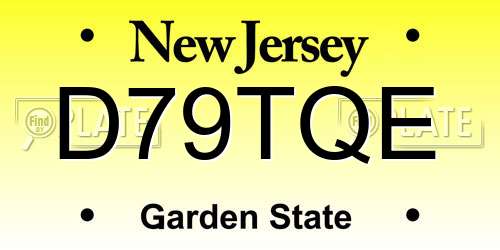 D79TQE New Jersey License Plate