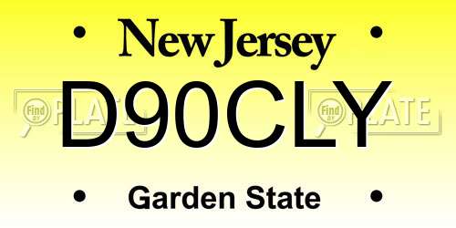 D90CLY New Jersey License Plate