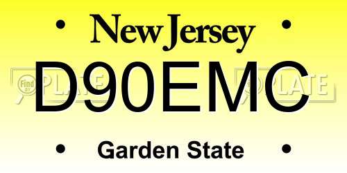 D90EMC New Jersey License Plate