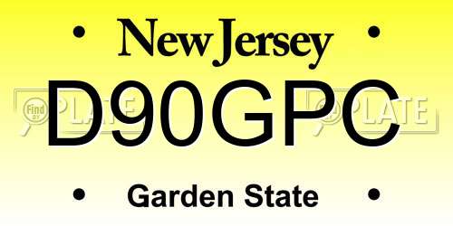 D90GPC New Jersey License Plate