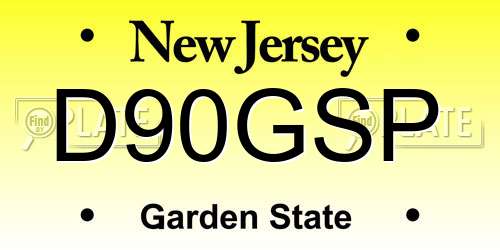 D90GSP New Jersey License Plate