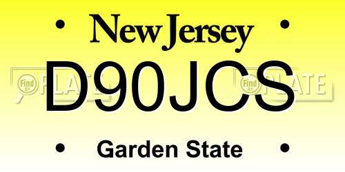 D90JCS New Jersey License Plate