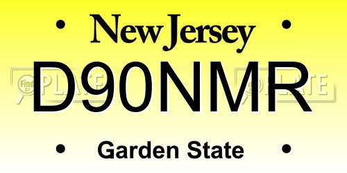 D90NMR New Jersey License Plate