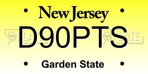D90PTS New Jersey License Plate