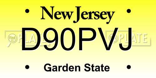 D90PVJ New Jersey License Plate