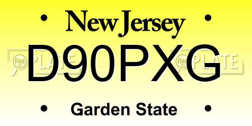 D90PXG New Jersey License Plate