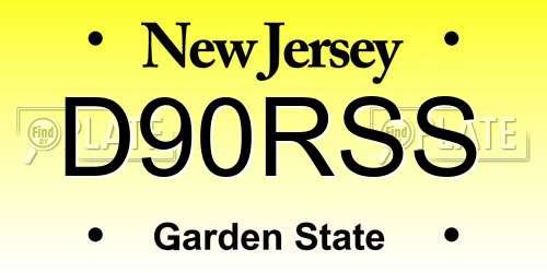 D90RSS New Jersey License Plate