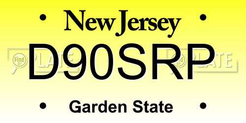 D90SRP New Jersey License Plate