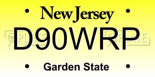 D90WRP New Jersey License Plate