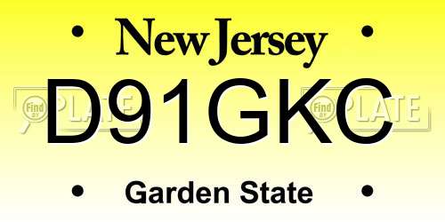D91GKC New Jersey License Plate