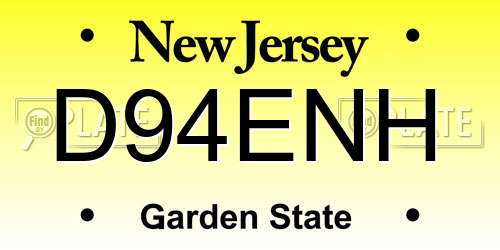 D94ENH New Jersey License Plate