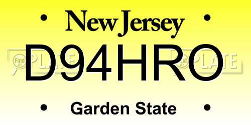 D94HRO New Jersey License Plate