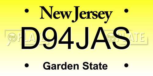 D94JAS New Jersey License Plate