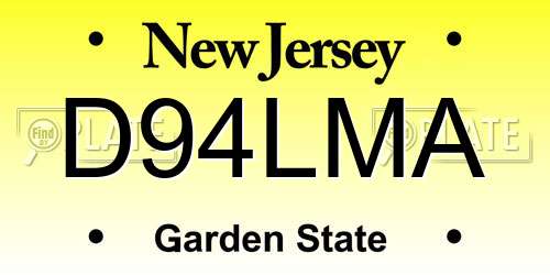 D94LMA New Jersey License Plate