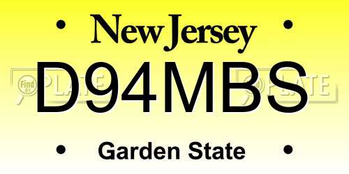 D94MBS New Jersey License Plate