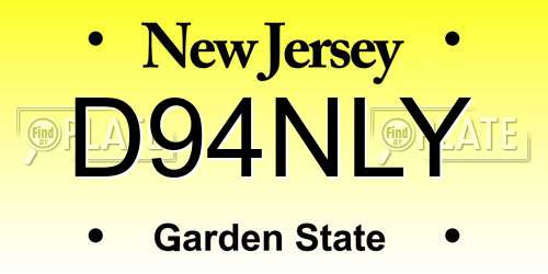 D94NLY New Jersey License Plate